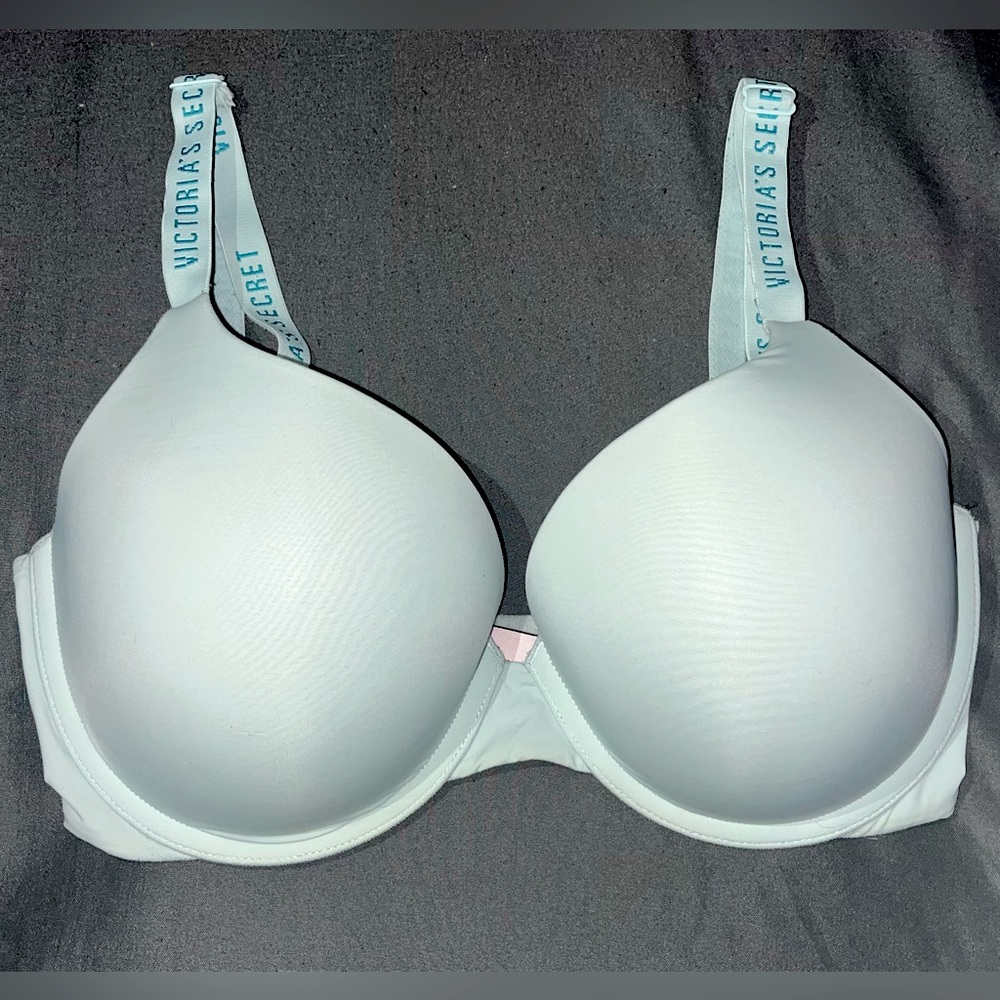 Pastel Blue Victoria’s Secret Full Coverage T-Shirt Push-Up Bra Women’s 32DDD